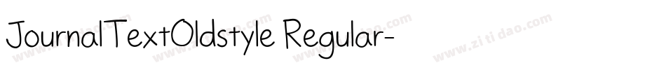 JournalTextOldstyle Regular字体转换